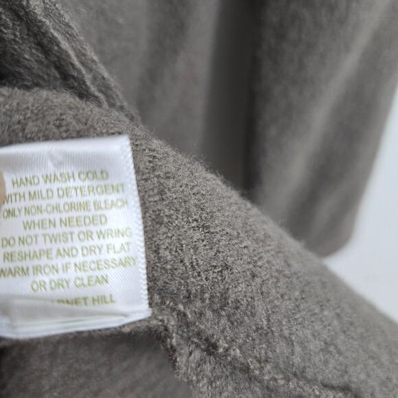 Garnet Hill Women Lagenlook Minimal Boiled Wool Asymmetrical Drape Wrap Coat 10P - Picture 9 of 12